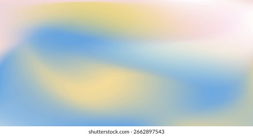 Abstract cirrus clouds. Light blue, pink color vector banner. Pastel gradient sky blue color