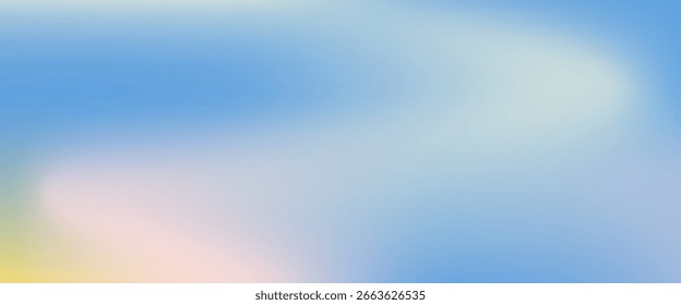 Abstractas nubes cirros. Anuncio de Vector de color azul claro y rosa. Patrón de cielo degradado pastel. Fondo de gradiente colorido de fuzz de luz borrosa. Formas de malla lisa pastel. Ilustración vectorial