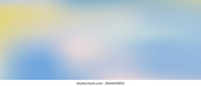 Abstract cirrus clouds. Light blue, pink color vector banner. Pastel gradient sky pattern. Blurred light fuzz colorful gradient style. Pastel smooth mesh shapes. Vector soft horizontal backdrop