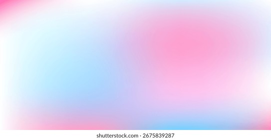 Abstract cirrus clouds. Light blue, pink color vector banner. Pastel gradient sky pattern. Blurred light fuzz colorful gradient background. Pastel smooth mesh shapes. Vector soft horizontal backdrop