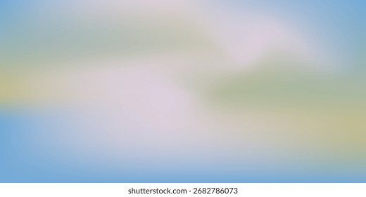 Nuvens de cirros abstratas. Banner azul claro, cor rosa. Padrão de gradiente do céu pastel. Estilo de gradiente colorido de fuzz de luz borrada. Pastel suaviza as formas de malha. Tela de fundo horizontal macia do vetor