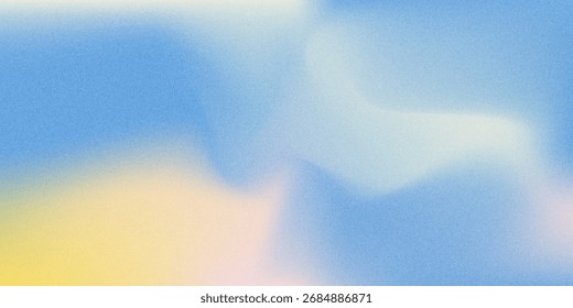 Nuvens de cirros abstratas. Banner azul claro, cor rosa. Padrão de gradiente do céu pastel. Fundo de gradiente colorido difuso luz borrada fuzz. Pastel suaviza as formas de malha. Vetor granulado.