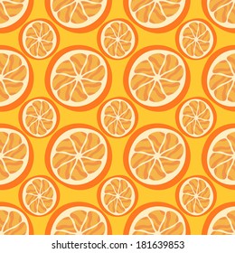 Abstract citrus fruit seamless pattern. 