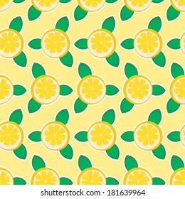 Abstract citrus fruit seamless pattern. 