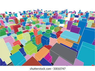 abstract city