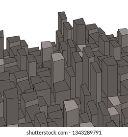 abstract city architecture design