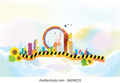 abstract city background