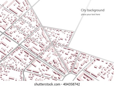 Abstract city background illustration without name. City planning vector illustration