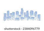 Abstract city background, modern skyscraper futuristic concept
