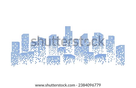 Abstract city background, modern skyscraper futuristic concept