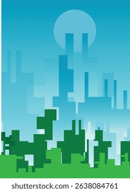 abstract city background silhouette of the city 