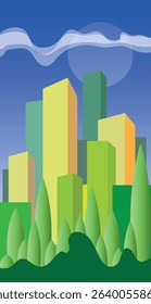 abstract city background silhouette of the city 
