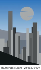 abstract city background silhouette of the city 