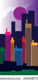 abstract city background silhouette of the city 