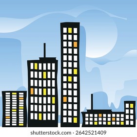 abstract city background silhouette of the city 