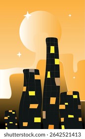 abstract city background silhouette of the city 