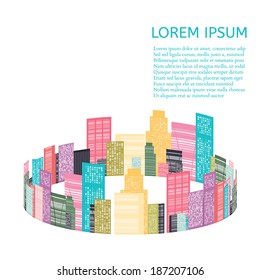 Abstract City background. Vector illustration