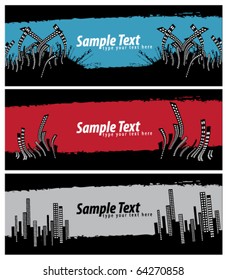 abstract city banners