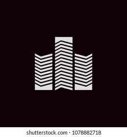 abstract city building logo