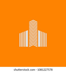 abstract city building logo