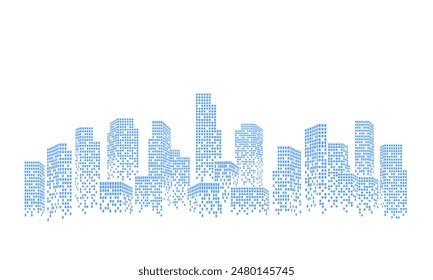 Abstract city building skyscraper grid art for wallpaper, book cover, civil engineering background