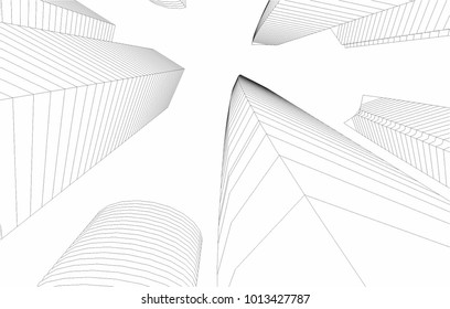 abstract city buildings
