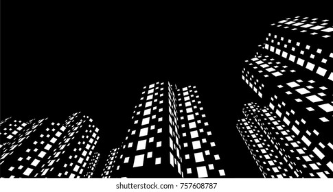 abstract city buildings 
