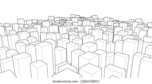 Abstract city concept vector illustration
