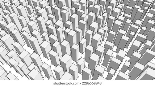 Abstract city concept vector illustration
