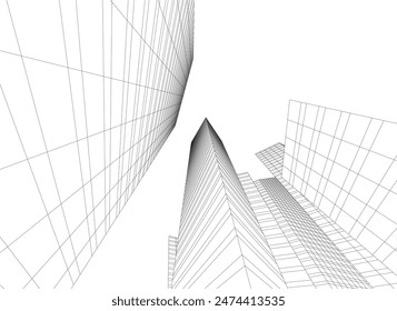 Abstractas ciudad dibujando Ilustración vectorial