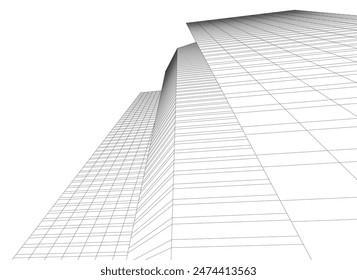 Abstractas ciudad dibujando Ilustración vectorial