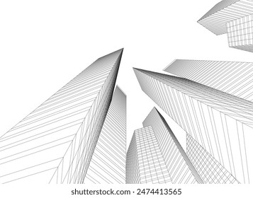 Abstractas ciudad dibujando Ilustración vectorial
