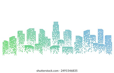 Abstractas fondo futurista de la ciudad, concepto de arquitectura verde