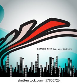 abstract city illustration background