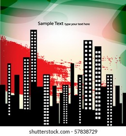 abstract city illustration background