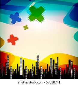 abstract city illustration background