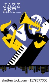 Abstract City Jazz Art (Vector Art)