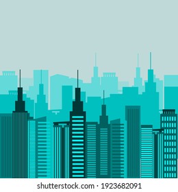 abstract city landscape at day. Vector illustration