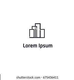 abstract city logo design