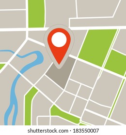 Resumen de la ilustración del mapa de la ciudad