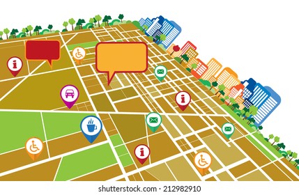 Abstract city map illustration 