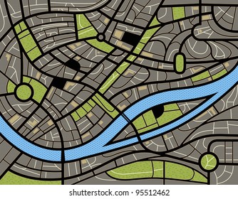 Abstract city map illustration