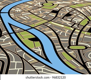 Abstract city map illustration