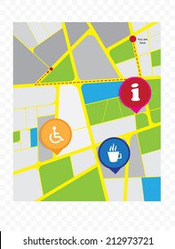 Abstract city map illustration, vector