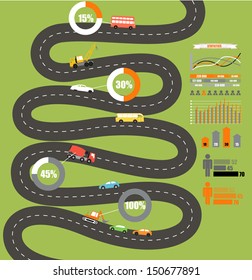 Abstract City Map With Infographic Elements