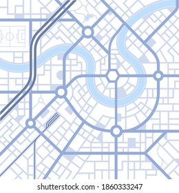 Abstract city map. Line scheme of roads. Town streets on the plan. Urban environment, architectural background. Vector