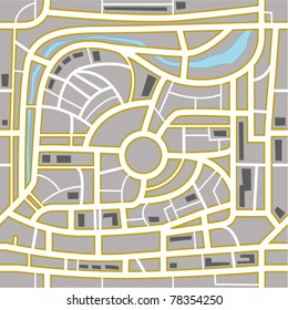 Abstract city map. Seamless background
