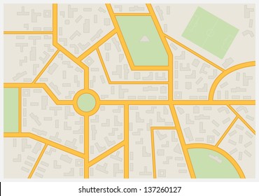 Abstract city map. Vector illustration.