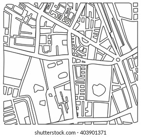 Simple City Map Drawing Doodle City Maps Images, Stock Photos & Vectors | Shutterstock