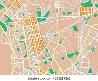 Abstract city map. Vector illustration